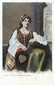 Sultans Prints: One of the Sultans Concubines from the Harem - Turkey