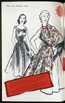 Necked Prints: Summer fashions for women: a canoe-necked poplin dress from Bijou