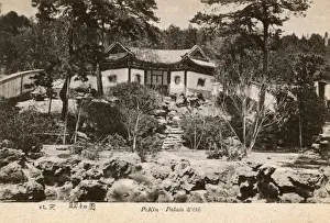 The Summer Palace, Beijing, China - Pavilion in rock garden