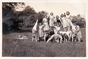 Summer Picnics human pyramid in meadow