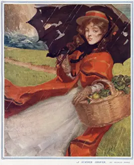 Hodge Prints: A Summer Shower by Francis Hodge (1881-1949) Date: 1912
