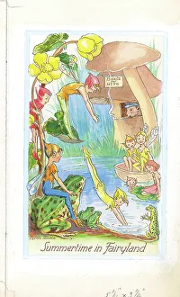Fairyland Prints: Summertime in Fairyland Children's Postcard design