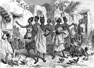 Accra Gallery: Summoning bearers to Cape Coast Castle, 1874