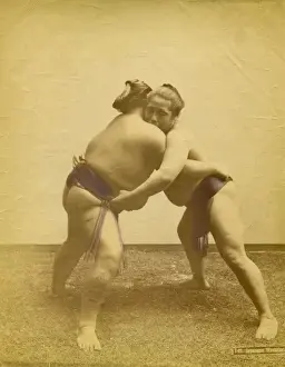 Wrestlers Prints: Sumo wrestlers