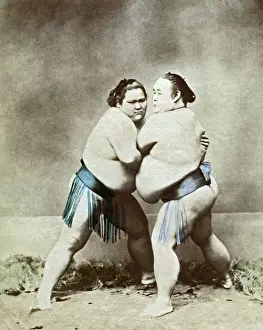 Wrestlers Prints: Sumo Wrestlers, Japan