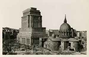 Dome Prints: Sun Life Building and St James Cathedral, Montreal, Canada