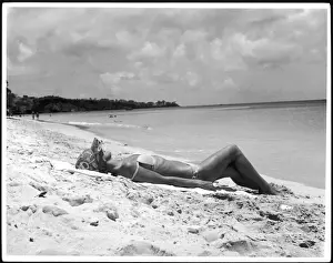 Sun Bathing Prints: Sunbathing on Sand