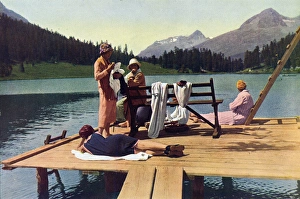 Images Dated 6th September 2016: Sunbathing in the Swiss Alps