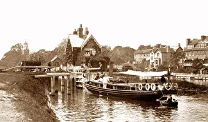 Sunbury Lock River Thames Victorian period