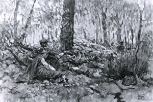Images Dated 16th November 2011: Sunday Morning at Cunel, Harvey Dunn, WW1