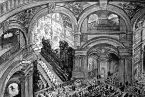 Images Dated 11th January 2005: Sunday Morning Service in St. Pauls Cathedral, 1895