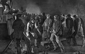 Sunday Work in the Tunnel of a Great Main Line, Matania Sunday Work in the Tunnel of a Great Main Line, Matania