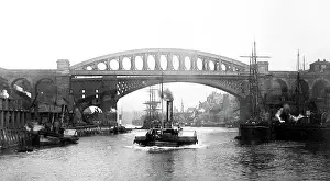Boast Prints: Sunderland River Bridges and Paddle Steamer Victorian period