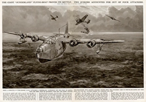 Images Dated 11th March 2017: Sunderland seaplane and two Junkers by G. H. Davis