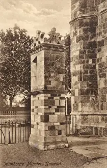 Sun Dial Prints: Sundial at Wimborne Minster, Dorset