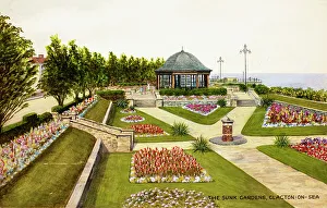 Clacton Prints: The Sunk Gardens, Clacton on Sea, Essex