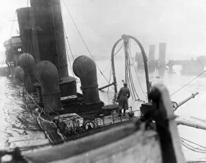 Sunken cruiser, Bruges Canal, Zeebrugge, Belgium, WW1