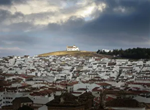 Images Dated 8th August 2019: Sunlight shines through storm clouds, Andalusia, Spain