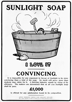 Cleanliness Collection: Sunlight Soap advertisement