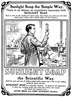 Cleanliness Collection: Sunlight Soap advertisement, 1903