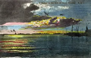 Sunset in the Gulf of Paria, Trinidad, West Indies