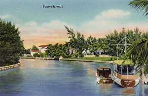 Miami Prints: Sunset Islands, Miami Beach, Florida, USA Date: 1941
