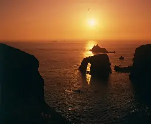 Lands Prints: Sunset at Lands End, Cornwall