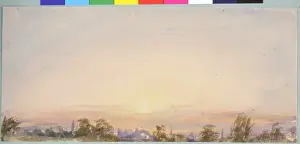 Roxburgh Prints: Sunset from Roxburgh Terrace, Edinburgh