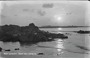 Guernsey Prints: Sunset at Vazon Bay