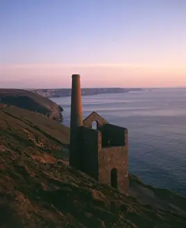 Sunset at Wheal Coates tin mine, St Agnes, Cornwall