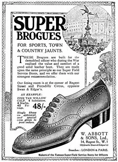 Abbott Gallery: Super brogues advertisement, 1919