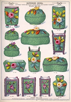 Triangular Gallery: Superior China with raised flowers, Plate 71
