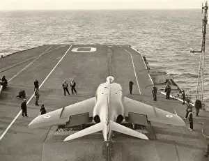 Supermarine 544 N113 during trials aboard HMS Ark Royal
