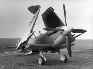 Folded Prints: Supermarine Seafire III with wings folded
