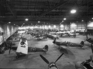 Welkin Prints: Supermarine Seafire IIIs in production at Westland
