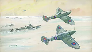 Bannister Prints: Supermarine Seafires, WWII aircraft