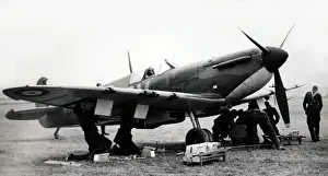 Supermarine Prints: Supermarine Spitfire IA of 19 Squadron RAF Duxford bein