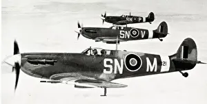 Supermarine Prints: Supermarine Spitfire VB single-seat Fighter Aircraft, WW2