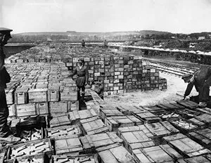 Images Dated 27th October 2011: Supply dump near Beaurainville, France, WW1