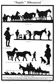 Oakley Prints: Supply silhouetted, WW1 silhouettes by H. L. Oakley