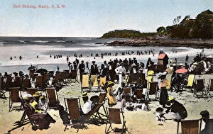 Deckchairs Collection: Surf bathing, Manly Beach, Sydney, NSW, Australia