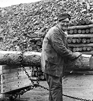 Coal Mining Collection: Surface worker, South Wales colliery