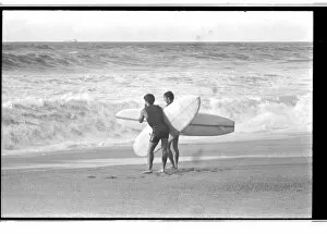 Images Dated 20th August 2015: Surfers on the beach at Biarritz, France