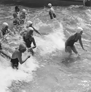 Beauties Prints: Surfing Girls