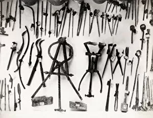 Pompeii Collection: Surgical instruments found Pompeii, Italy, Mount Vesuvius