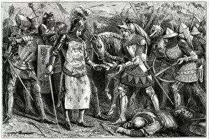 Images Dated 17th August 2021: Surrender of King John II of France at the Battle of Poitiers, 19 September 1356