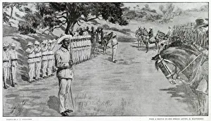 Solemn Prints: The Surrender of Santiago: Spanish buglers playing the retreat -