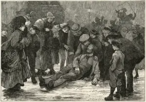 On Lookers Prints: Surrounded Drunk, 1873