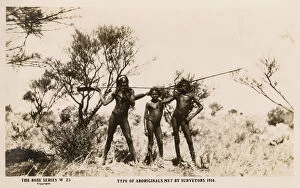 Surveyors for the Trans-Australian Railway meet Aboriginals