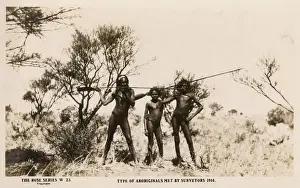 Aboriginals Prints: Surveyors for the Trans-Australian Railway meet Aboriginals